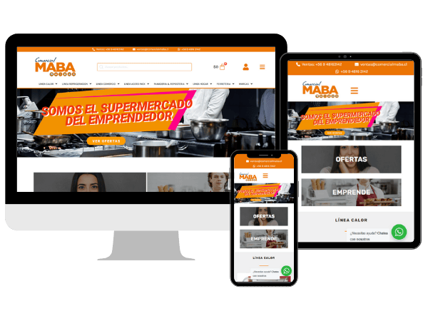 Diseño Responsive para Comercial Maba