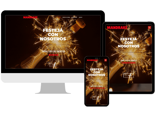 Diseño Responsive para Mandrake Eventos