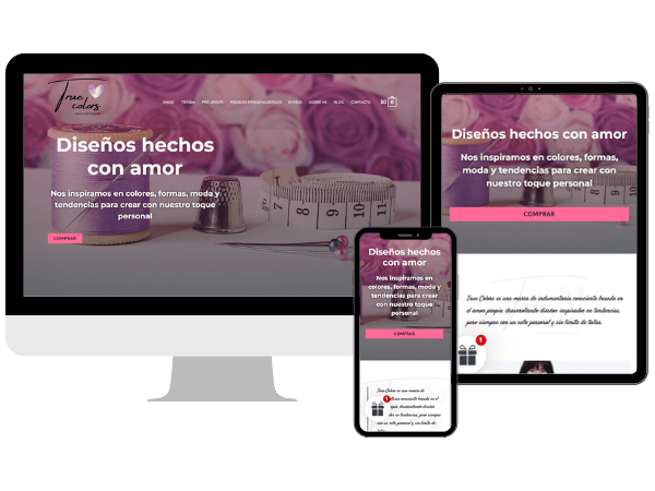 Diseño Responsive para True Colors
